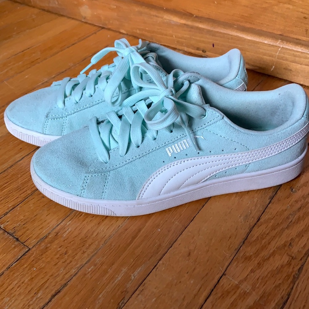 Puma teal/pale green sneakers